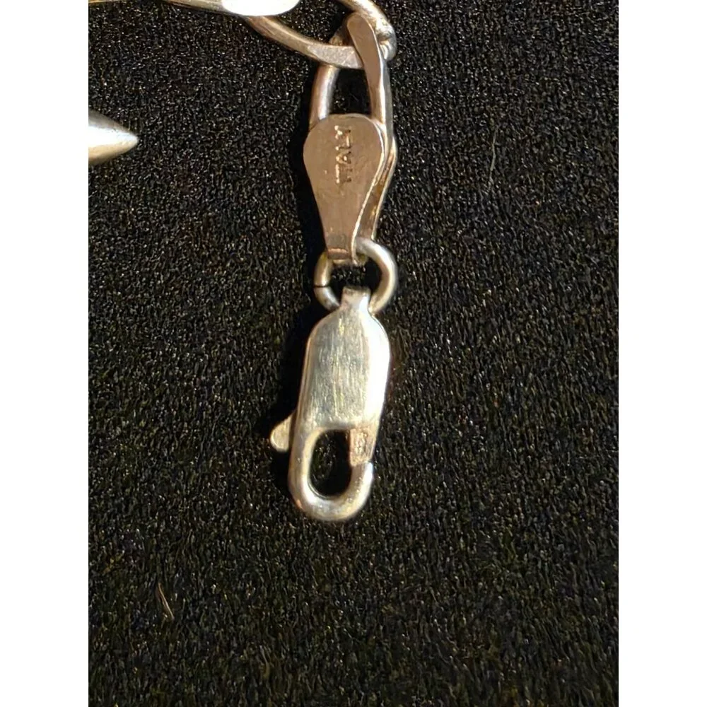 Sterling Silver Mexico Charm Bracelet With Ocean & Travel-Themed Charms‎